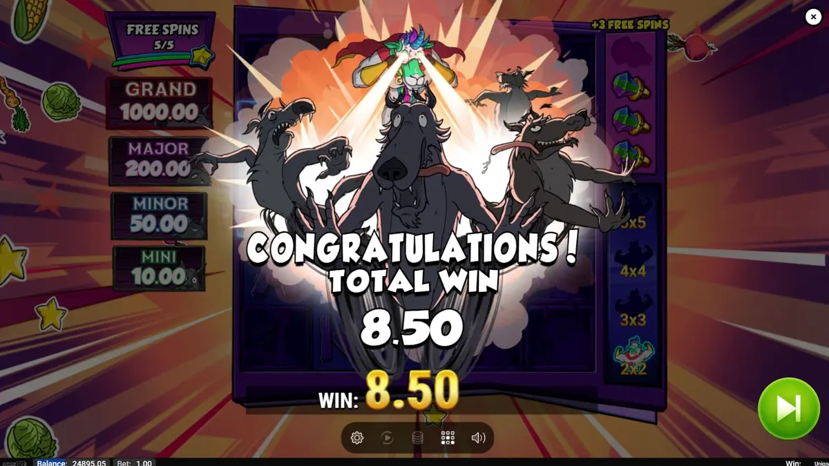 Tampilan visual slot Unigoat dengan karakter kambing ajaib dan elemen fantasi.